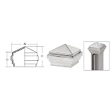 Buy CRL Polished Stainless Pyramid End Cap for 1-1 2 Square Tubing by CR Laurence by CR Laurence