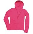 Fuchsia Fleece Rawedge Zip Hoodie