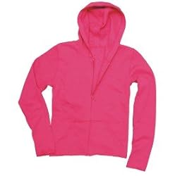 Fuchsia Fleece Rawedge Zip Hoodie