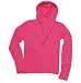 Fuchsia Fleece Rawedge Zip Hoodie