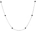 14k White Gold Black Diamond Station Necklace (2.4 cttw), 24"