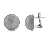 18k White Gold Ball Large Earrings