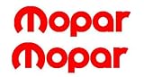 MOPAR (2 Sticker Set) RED VINYL STICKERS/DECALS