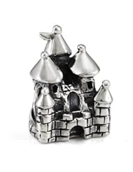 Genuine Ohm Beads (TM) Product. 925 Sterling Silver Fairytale Castle European Bead Charm. 100% Satisfaction Guaranteed.