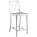 ITALMODERN Cafe-C Counter Stool, Matte Aluminum