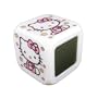 Hello Kitty - 7-farbige LED Multifunktions-Uhr - Farbwechsel W�rfelwecker - Alarm Quarzuhr - Kinderuhr in Wei� - Wecker in W�rfelform mit Hello Kitty Design, der seine Farbe wechseln und die Temperatur anzeigen kann - Breite x Tiefe x H�he: 8 x 8 x 8 cm (3-1/8" x 3-1/8" x 3-1/8") - Sehr beliebt! - Tolles Geschenk!