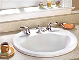 American Standard 0419.444SG.045 Fawn Beige Cadet Cadet 21 Self Rimming Bathroom Sink with 4 Cente