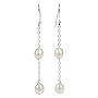 Sterling Silver w/ White Freshwater Cultured Pearl Dangle Earrings