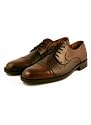 Bostonian Marco Brown Leather with Deerskin Vamp Lace-Up Captoe Shoes