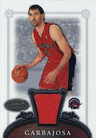 Jorge Garbajosa 2007 Topps Bowman Sterling Game-Worn Jersey Rookie Card #65 - Toronto Raptors