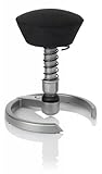 SWOPPER STANDARD 3D-Aktiv-Bürostuhl Hocker Sitzpolster Normal, Farbe schwarz, Federfarbe schwarz, Basis Titan, Fussring mit Filzgleiter, Feder SMALL 40 - 80 kg (SWOPS10TFSML)
