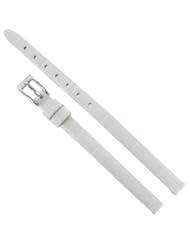 8mm Morellato Alligator Grain Genuine Leather White Ladies Watch Band Strap 2860