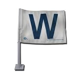 MLB Chicago Cubs 'W' Car Flag (White Background)