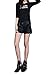 YMING Women's PU Faux Leather Elastic Waist Loose Shorts Or Skirt
