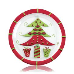 Best Cheap Pfaltzgraff Holiday Happenings Round Platter - Christmas Tree