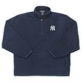 New York Yankees MLB Glacier Fleece Pullover Sweatshirt (Navy Blue)