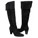 Bandolino Women's Eyecandy Boot,Black Suede,5.5 M US