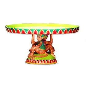Lime Monkey Cake Plate by Cross Country Furniture