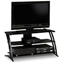 Panel TV Stand - Black/Black Glass (39")