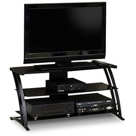 Panel TV Stand - Black Black Glass (39) by Studio RTA