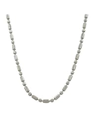 Rhodiumplated Sterling Silver 1.8-mm Alternate Ball and Bar Chain (16 Inch)