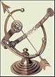 Rome RM1334 Polished Brass 12-Inch Diameter Armillary Sundial