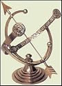 Rome RM1334 Polished Brass 12-Inch Diameter Armillary Sundial