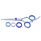 Shark Fin Standard Line Right Handed Non-Swivel Shear Stainless 5.5 Inches + Bella Via Hair Glitz Shimmering Hair Tinsel the Hottest Trend in Hair Accessories