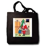 Rich Diesslins Cartoon Days of Christmas TCDC - Dale Hunt about Santas as Kids Idol at Christmas - Tote Bags
