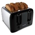 Proctor Silex 4-Slice Toaster - Black/ Chrome (24608)