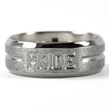 New 8mm Milled PRIDE Titanium Ring, Free Sizing Band 4-17!