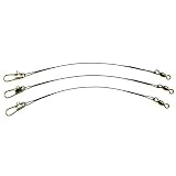 Heavy Duty Wire Leaders Black 12 20lb 3pcs - Eagle Claw Tackle 08012-003, Fishing Terminal Tackle