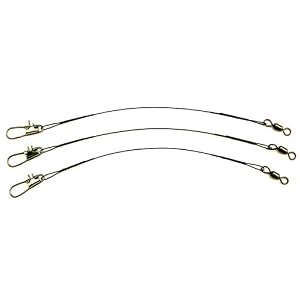 Eagle Claw Tackle Heavy Duty Wire Leaders Black 6\” 20lb 3pcs #08012-001