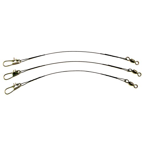 Heavy Duty Wire Leaders Black 12 20lb 3pcs - Eagle Claw Tackle 08012-003, Fishing Terminal Tackle