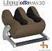 Personal Health Care : iJoy Ottoman 3.0 Human Touch Massager Calf and Foot Massage - HT-985-100-019 Cashew Color Faux Suede