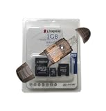 Secure Digital (SD) Multimedia Mobility Combo Kit of Kingston 1GB microSD, SD Adapter, miniSD adapter and USB (Secure Digitial) SD High Speed Smoke Color Card Reader / Writer