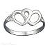 Sterling Silver Double Open Heart Ring
