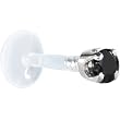 16 Gauge 5/16" Solid 14KT White Gold 3mm Black Cubic Zirconia Bioplast Tragus Earring Stud
