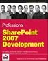 Professional SharePoint 2007 Development (Programmer to Programmer)