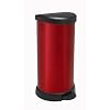Curver - 181135 - Aspect M�tal - Poubelle � P�dale - 40 L - M�tal Rouge