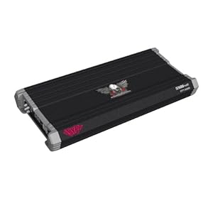 Power Acoustik CPT1-5500D Mono Block 5500 Watt 1 Ohm Stable Class D with Dash Mount Remote Gain Control Phase Switch and Selectable 45Hz Bass Boost