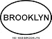 BROOKLYN Oval Bumper Sticker Image