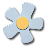 Pastel Blue Daisy Drawer Pull