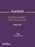 Sonata in G major - K413/P416/L125 Sheet Music
