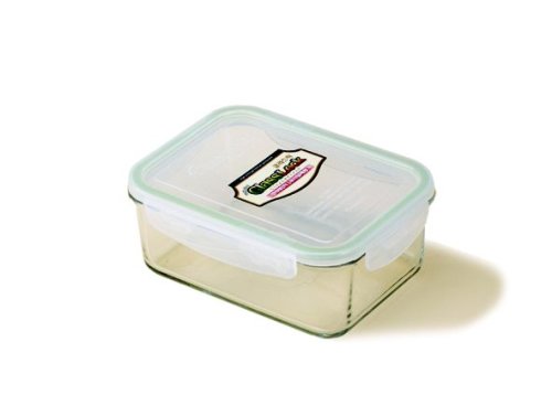 Kinetic Glasslock 37 Ounce Rectangular Glass Food Storage Container With Locking Lid