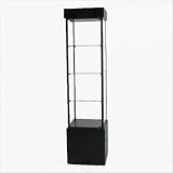 Quick Ship: Displays 4 Less 900 Square Tower Display Case Finish: Black / Black Frame