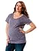 Bestsellers Motherhood Maternity: Short Sleeve Deep V-neck Banded Bottom Maternity T Shirt Stores
