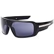 Fox Racing The Study Men's Sportswear Sunglasses w/ Free B&F Heart Sticker Bundle - Polished Solid Black/Grey