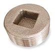 Industrial Grade 2CFK7 Plug, 3/4 In, Red Brass, MNPT