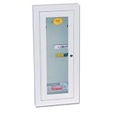 Kidde 468046 Potter Roemer Semi-Recessed 5 Pound Fire Extinguisher Cabinet with Lock